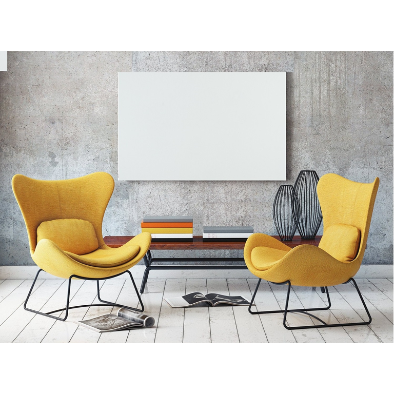 Mobiele Metalen Infrarood Verwarming met Thermostaat - IR Paneel Wit 700 watt 