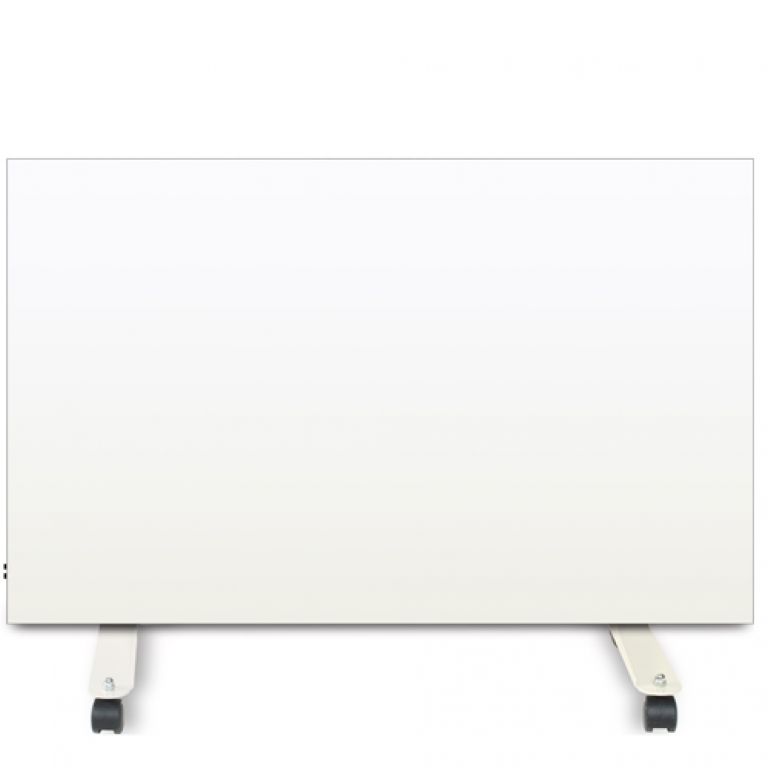 Mobiele Keramische Infrarood Verwarming met Thermostaat - IR Paneel Wit 750 watt 