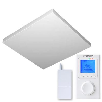 Etherma Stralingspaneel systeemplafond 300 Watt met draadloze thermostaat ET14a